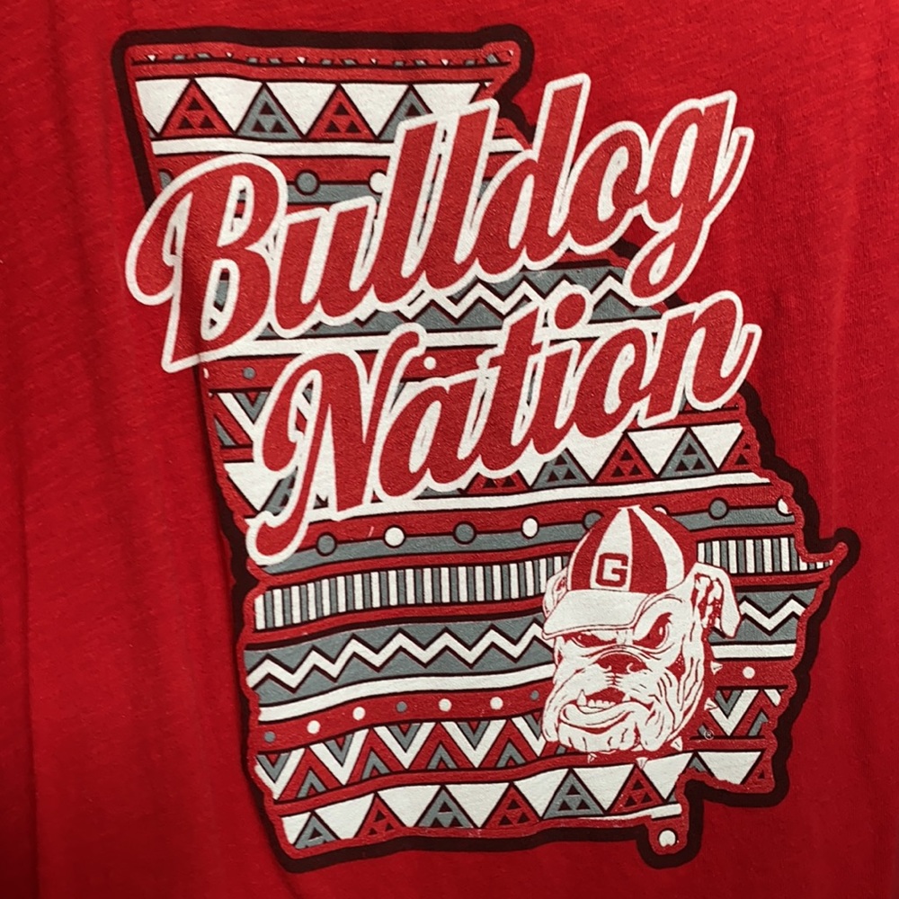 UGA Bulldogs Short Sleeve Red Logo Tee Size XL - Picture 2 of 4